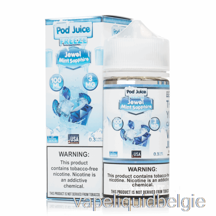 Vape Smaken Vriezer Juweel Munt Saffier - Peulensap - 100 Ml 3 Mg